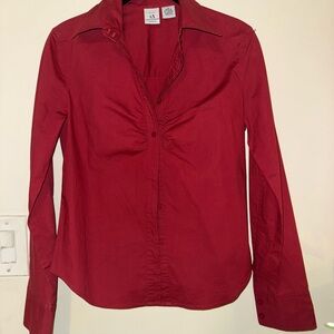 A/X Armani Exchange Deep Red Button-Down Shirt
